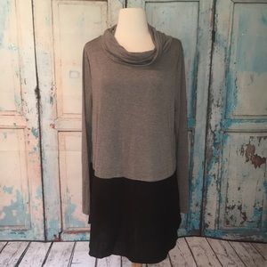 COWLED GALENA COLOR BLOCK TUNIC KORI AMERICA BRAND